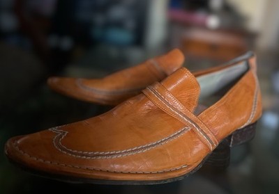 JAPE made in Italy Slip On Loafers Shoes Camel Brown Men s 43 US Sz 10