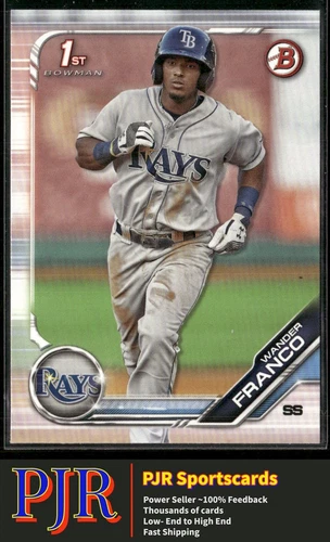 Wander Franco 2019 Bowman #BP-100 Tampa Bay Rays Prospects 35% Off 4+