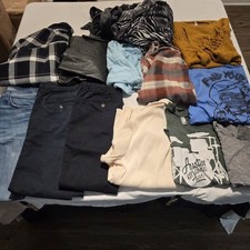 Womens Clothing Robe Shirt Pants Jacket Button Up Flannel Mixed Sizes Lot Bundle