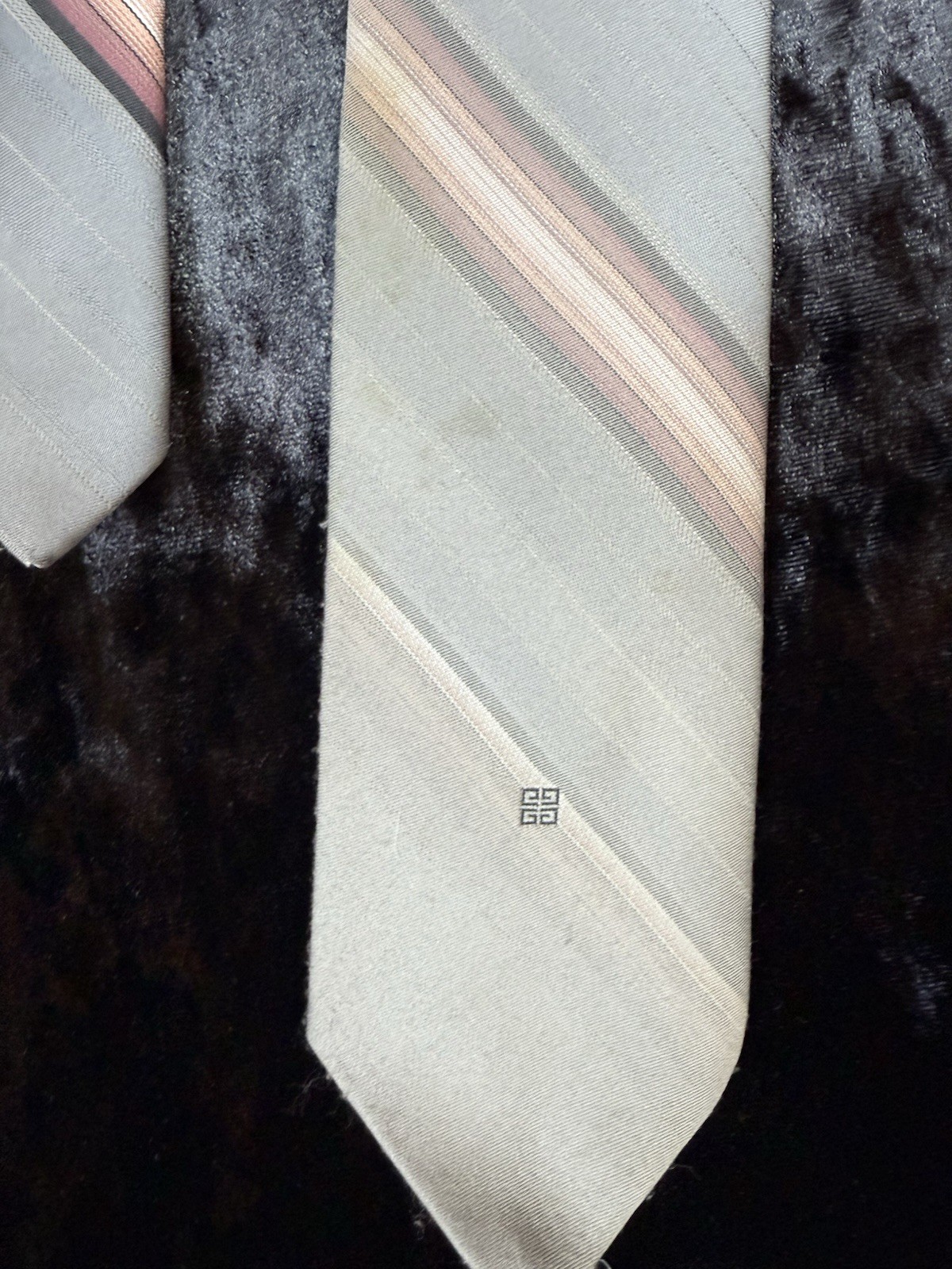 Vintage Givenchy Gentleman Paris Men’s Striped Dress Tie Designer
