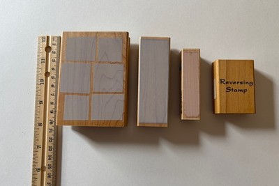Hero Arts Rubber Stamp lot of 3 Shadow stamps plus a Reversing stamp 