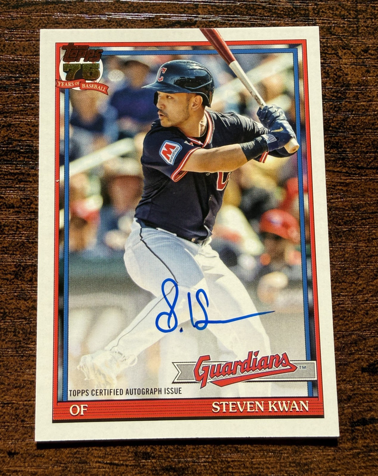 Steven Topp 2026 Topps Series 1 Steven Kwan 1991 Topps Baseball Auto 91A-KWA ...