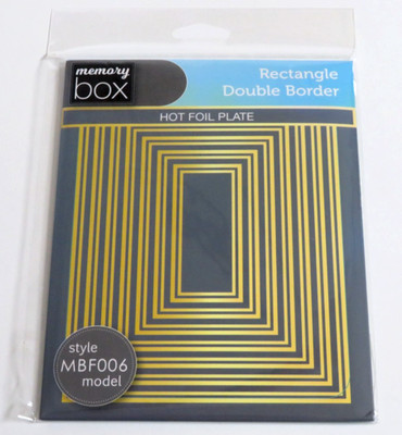 NEW Memory Box RECTANGLE DOUBLE BORDER HOT FOIL PLATES 7pc Set Rectangles MBF006