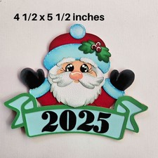 SANTA 2025 CHRISTMAS title scrapbook diecut premade paper piecing by Rhonda