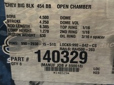 New SRP By J&E USA Made Chevy BBC 4.500 Bore ...