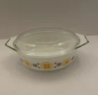 PYREX 1 1/2Qt. Vintage Oval Casserole Dish With Lid 10" With Handles X 7"
