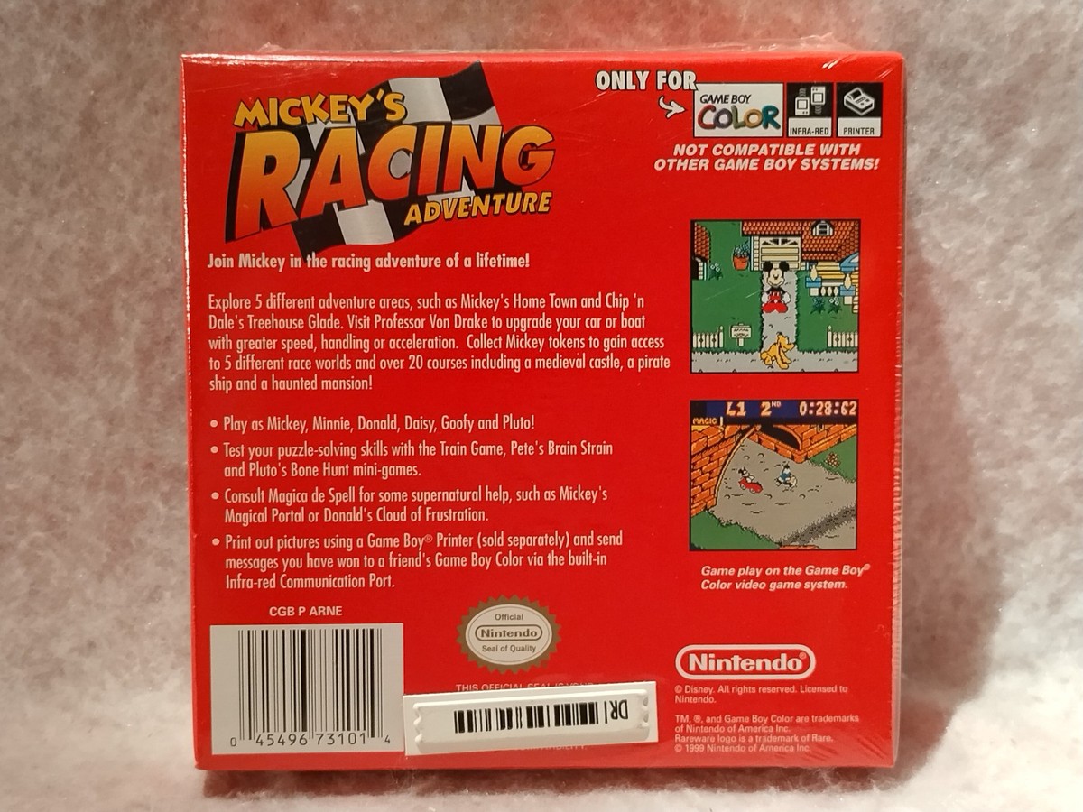 Mickey's Racing Adventure (Nintendo Game Boy Color, 1999) for sale
