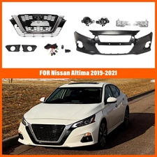 Front Bumper Cover & Grille Assembly Kit For 2019-2022 Nissan Altima