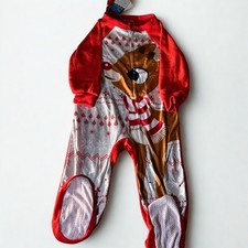 Rudolph Red-Nosed Reindeer Kids Fleece Footed Pajamas Red White 24M RD019YBFKL