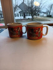 Pair Campbell's Soup Mugs By Houston Harvest 1998 14oz Microwave/dishwasher Safe