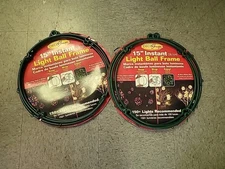Set of 2 - 15” DecoShape Holiday / Christmas / Wedding Light Ball Frames - New
