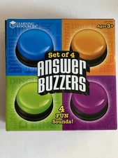Answer Buzzers Set Of 4 with Fun Sounds By Learning Resources NEW