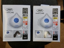 JSP FFP3 Valved Moulded Disposable Dust/Face Mask Packs of 10 NEW SEALED UK