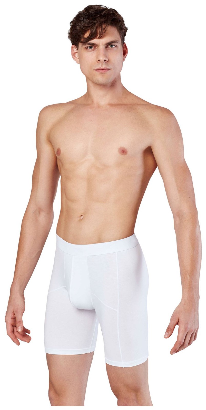 Doreanse L/35-36"" Underwear Men's 1792 Long Boxer Brief White cotton shorts