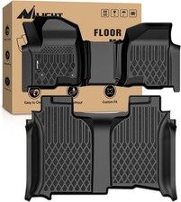 Nilight TPE Floor Mats for Chevy Silverado GMC Sierra 1500 Bench Seat 2019-2026,