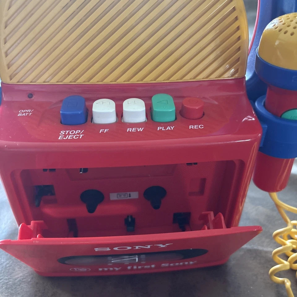 Reproductor de casete Sony My First Sony grabadora de cinta TCM-4500 de colección con micrófono Foto 3 de 4