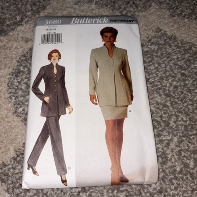 Unused Uncut Butterick Sewing Pattern 3680 Size 18-20-22 Top Skirt Pants