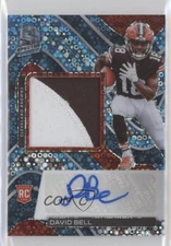 2022 Spectra Neon Blue Prizm 27/60 David Bell #230 RPA Rookie Patch Auto RC 0vc5