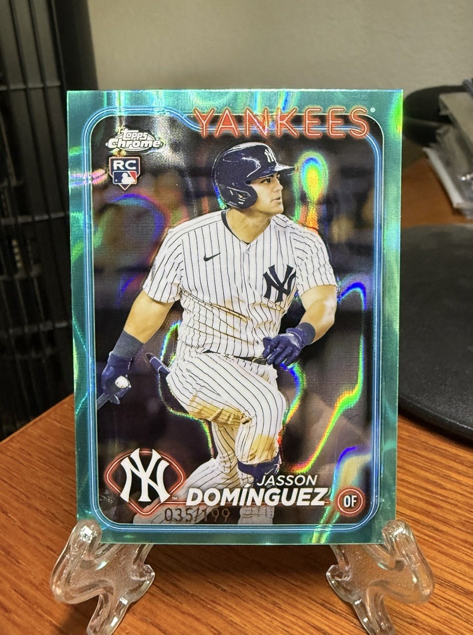 2024 Topps Chrome - Jasson Dominguez #89 Aqua Lava Refractor /199 (RC) Yankees