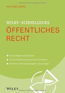 Wiley-Schnellkurs Öffentliches Recht von Berg, Wilf... | Buch | Zustand sehr gut