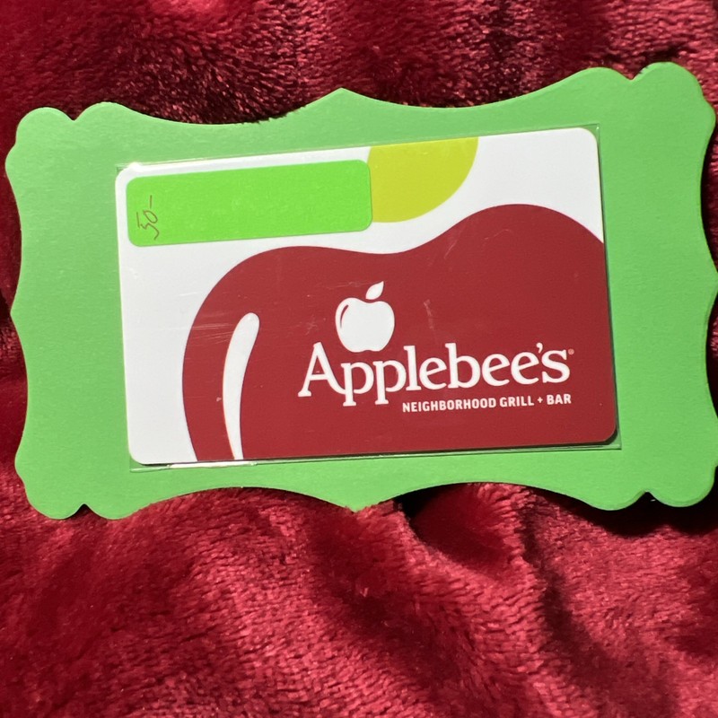 #803..$50.00 APPLEBEE’S Gift Card with protective sleeve..BRAND NEW!! Great Food