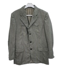 Belvest Blue Label Men  s Blazer 50 IT 40 US Gray Check Wool Sport Coat Italy Z37