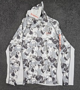 Sweat à Capuche Simms Fishing Solarflex LS - Pacific Heather, Taille L - Ultra Doux UPF50 - SOLDES