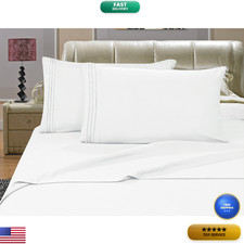 Elegant Comfort Luxury 4-Piece Bed Sheet Set 1500 Premier Hotel Quality
