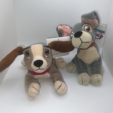 Disney Store Lady And The Tramp Bean Bag Plush Lot - Lady  Tramp