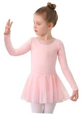 Toddler Girls Long Sleeve Ballet Leotards 2-4T T31-ballet Pink long Sleeve 