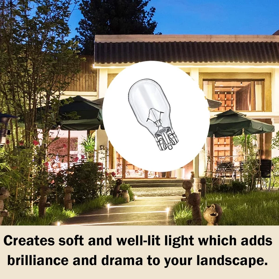 Landscape Light Bulbs for Philips 12 Volt 11 Watt T5 Wedge Base Low Voltage Ligh - Image 2 of 4