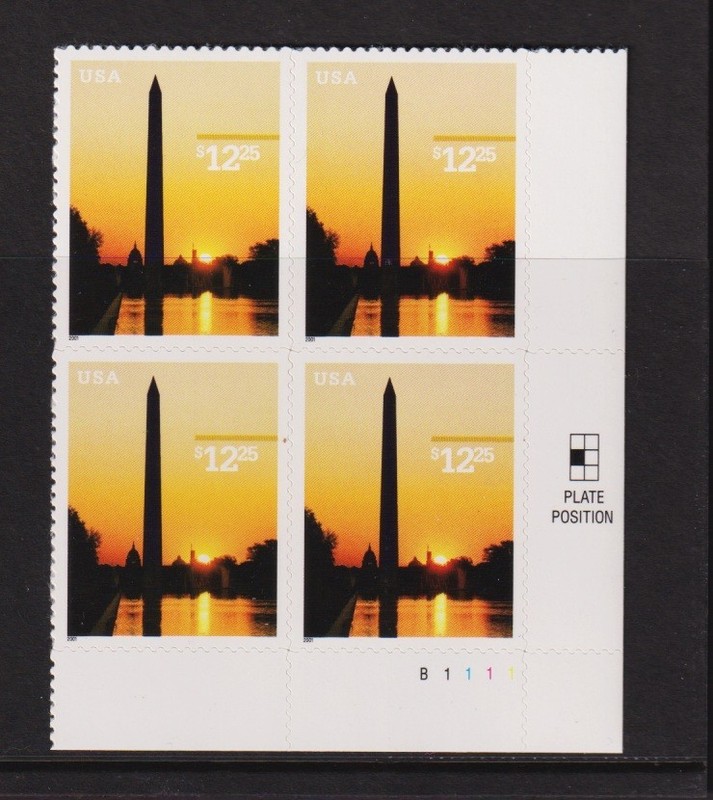 U.S. #3473 Plate block - $ 12.25 Express Mail stamp - FACE value $ 49.00