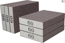 6 Pack 60 Grit Hand Sanding Block, Washable and Reusable Sanding Sponge Great