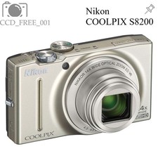 Nikon COOLPIX S8200 Digital Camera 16.1MP 14x Optical Zoom Silver Built-in Flash