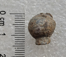 Autentico proiettile a sfera moschetto in piombo antico guerra napoleonica co...