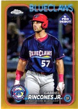 2024 Topps Pro Debut Gabriel Rincones Jr. Chrome Gold Refractor /50 #PDC-54