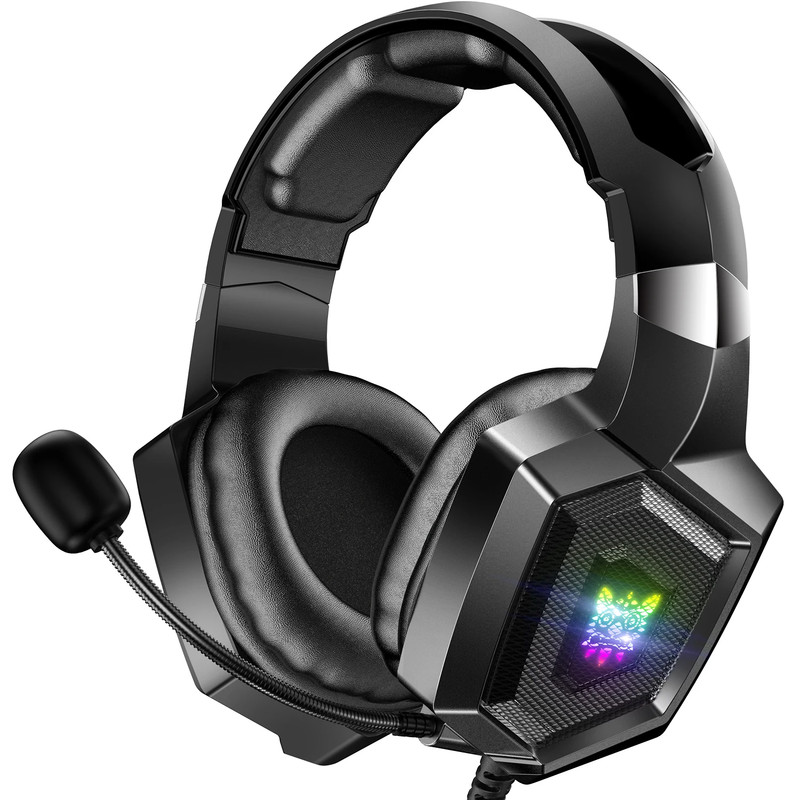 ONIKUMA K8 RGB Gaming Headset HD Mic Surround Sound PC Xbox PS4 PS5 Switch