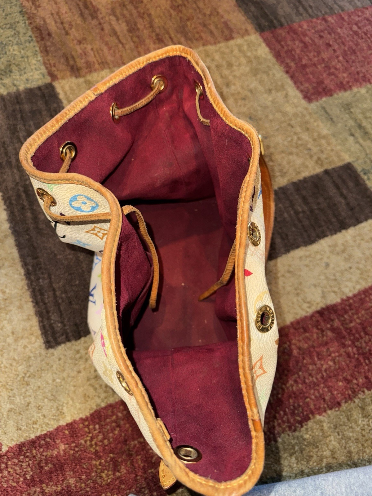 Rare Louis Vuitton Petit Noé Multicolore Murakami Shoulder Bag image 3