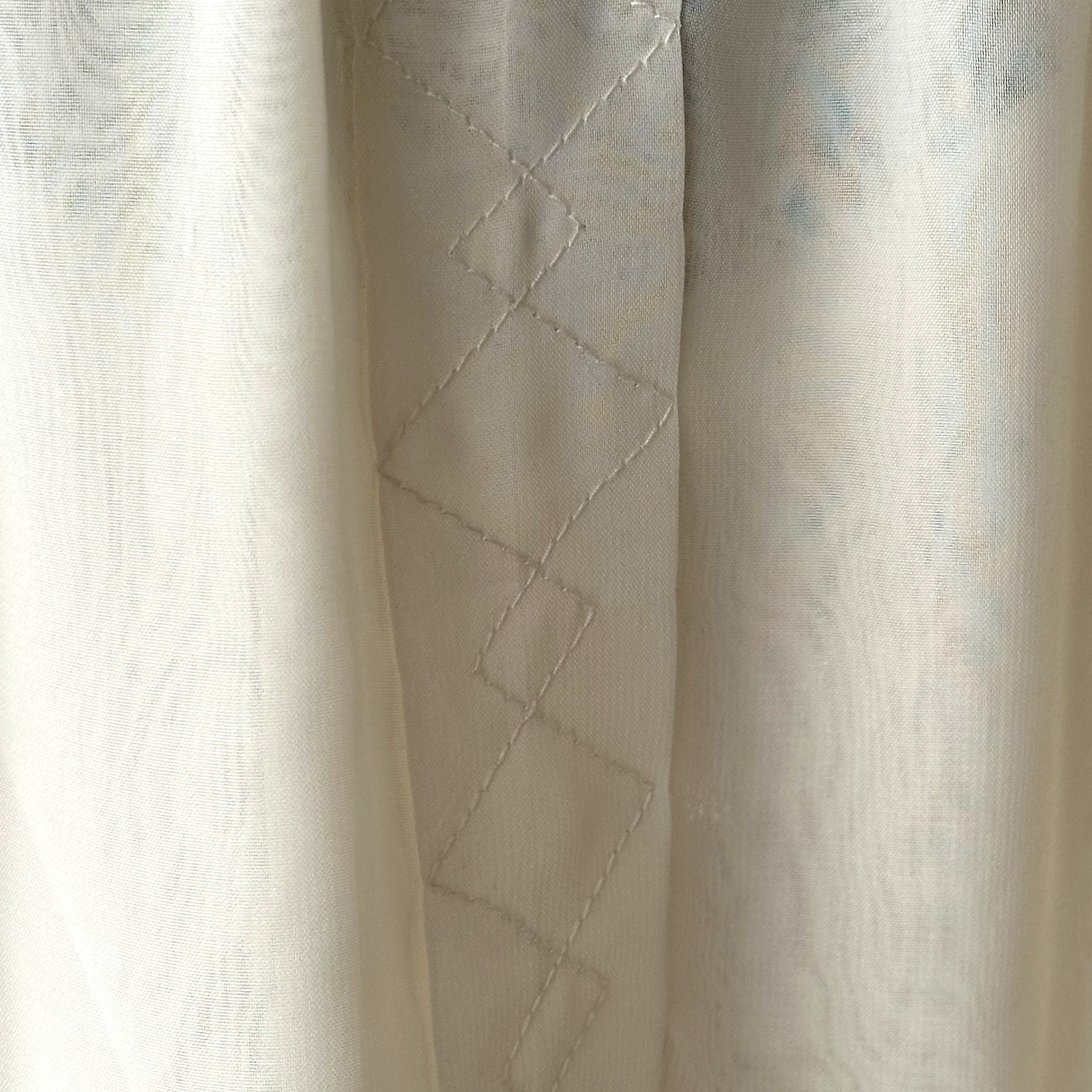 Grace Elements Ivory Sheer Pintuck Button Front B… - image 8