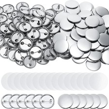 600 Pcs Blank Button Making Supplies Round Badge Button Pin for Button Machine