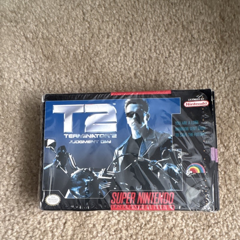 Snes Terminator 2 Judgment Day Original Box, Manual, Promo Inserts  Rare Poster