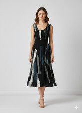 Womens Plus Size Curve Abstract Print MIDI Elasticated Dress Up to UK SIZE 24 P4