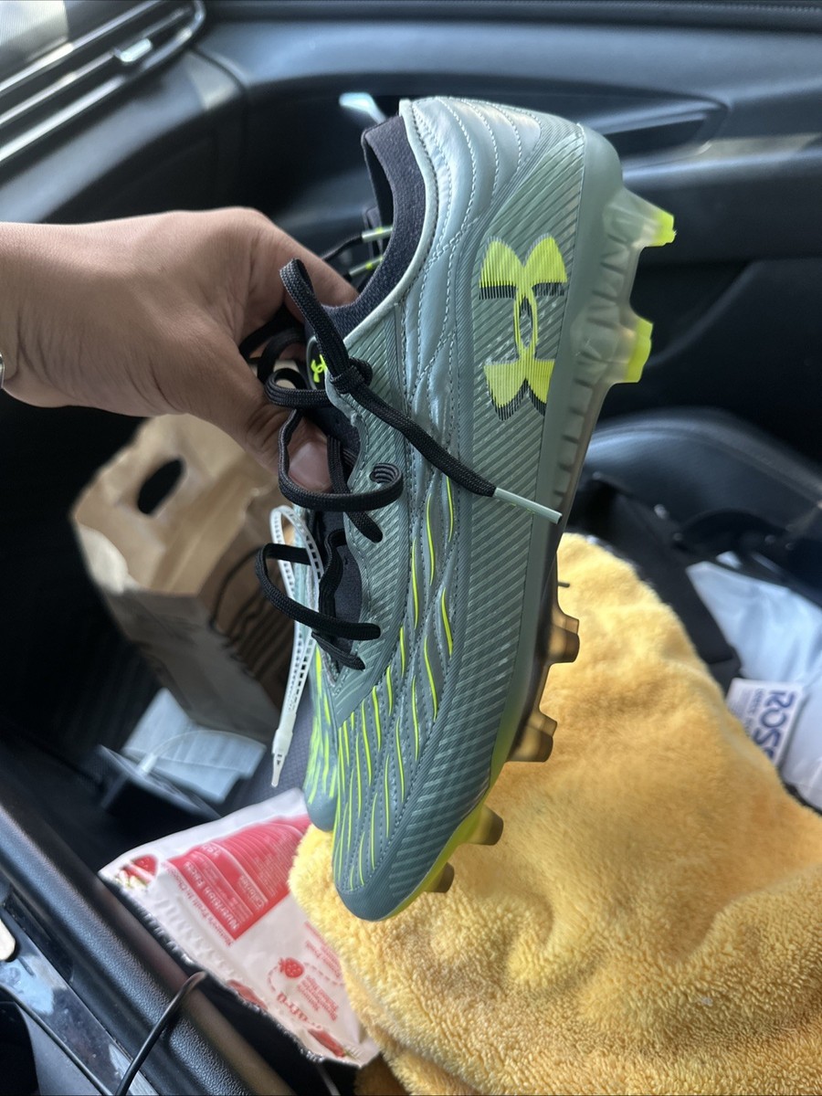 Under Armour Magnetico Elite 4 FG Soccer Cleats Black Lime Size
