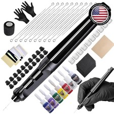 All-in-One Tattoo Kit: Poke a Stick Pen, 20 Needles, 7 Ink Colors for Creatives