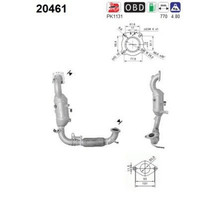 Katalysator FüR Ford B-MAX Ecosport Fiesta VI Tourneo Courier B460