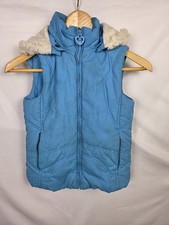 Place Blue Kids Puffer Vest With Detachable Hood Size M