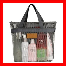 Mesh Shower Caddy Bag Portable Hanging Toiletry and Bath Organizer with Zipper f