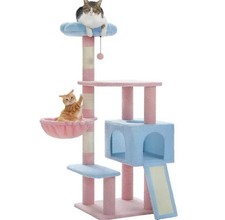 Flower Cat Tree Multi-Level Cat Tower with Sisal Covered Scratching Posts Cute C