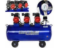 FlüSterkompressor ÖLfrei Kompressor Druckluftkompressor 100L 660L/Min 8Bar