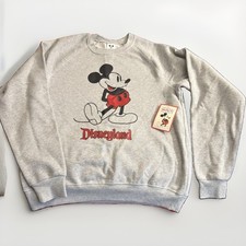 Disneyland Mickey Mouse Crewneck Sweatshirt Gray Adult Medium NWT Disney Parks